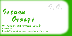 istvan oroszi business card